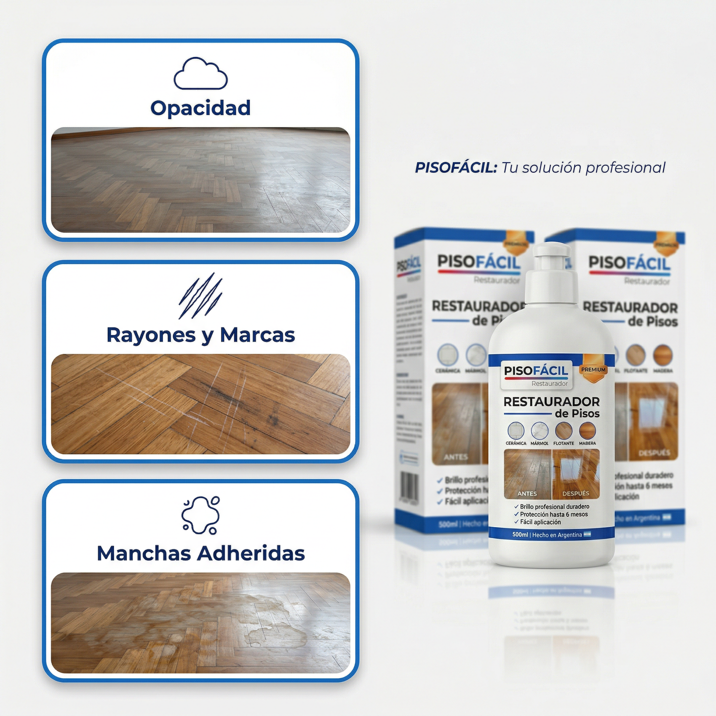 Restaurador de pisos premium - PISOFÁCIL®